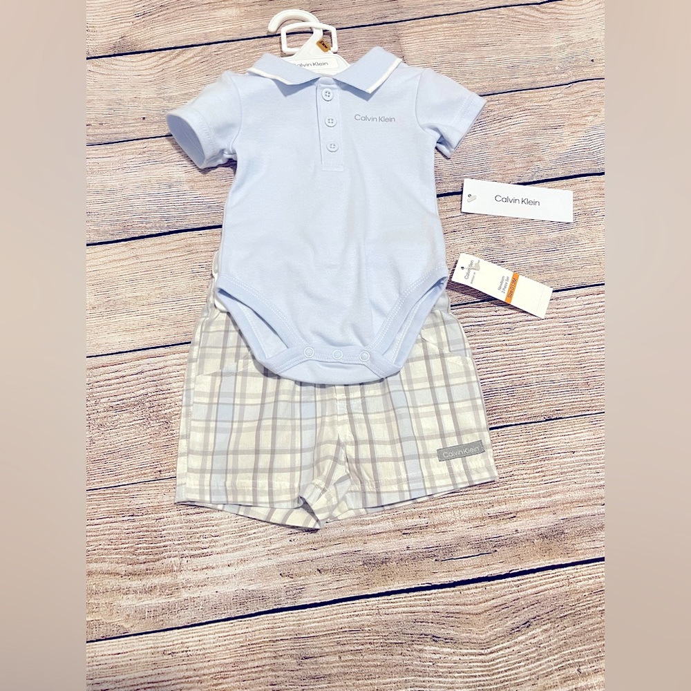 NWT Baby polo onesie and short set (3M)